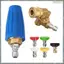 Áp Lực Cao Rửa Sạch Phụ Kiện Turbo Xịt Xoay Vòi Phun Xoay Khớp Nối Xoay 1 / 4 "Kết Nối Nhanh Khu Vực Xịt Vòi Phun
