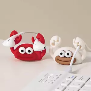< beartwo > Giá đỡ cáp hình cua hoạt hình Máy cuộn dây để bàn Giá đỡ dây tự dính Giá đỡ cáp dữ liệu sáng tạo Kẹp quản lý cáp mới