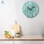 Đồng hồ treo tường - Đồng hồ treo tường màu xanh lá cây Teal hoạt động bằng pin Im lặng Chống dính - Đồng hồ ngọc lam Trang trí cho sân hiên Dễ sử dụng 25cmx25cm