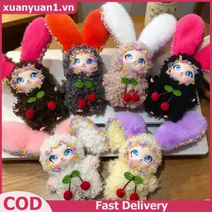 XUAN Sang Trọng Búp Bê Móc Khóa Dễ Thương Xoăn Lông Nâu Lông Tơ Tai Nơ Trang Trí Túi Di Động Mặt Dây Chuyền Cho Học Sinh Học Túi Trang Trí VN