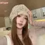 HFSHY Hàn Quốc Rỗng Ra Mũ Dệt Kim Thời Trang Đa Năng Mùa Hè Rời Thoáng Khí Mũ Trùm Đầu VN