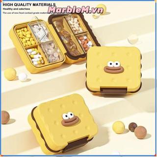 Hộp đựng thuốc MARBLEM, Thuốc chống nước cầm tay, Hộp đựng thuốc bánh quy Mini chống ẩm dễ thương dành cho du lịch