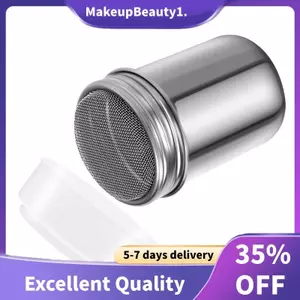 Bạc thép không gỉ loại ống bụi bụi bụi muối lắc lọ gia vị