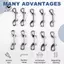 10 gói 88mm Hợp kim kẽm Lặn biển hai đầu Bu lông, Carabiners nhanh hình chữ B