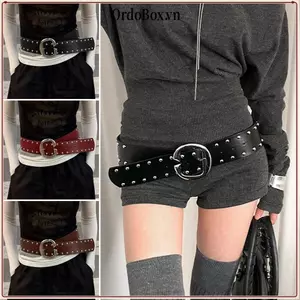Thắt lưng rộng đinh tán phong cách punk ORDOBOX - Bền đẹp, phù hợp với váy và blazer nữ