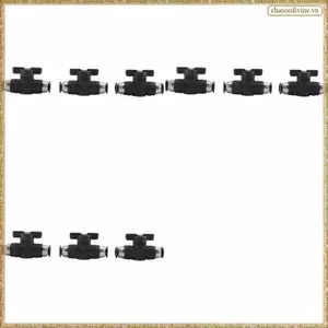 Van kết nối đẩy 8mm Van điều khiển không khí 8mm Van kết nối nhanh Phụ kiện ống van 9 gói