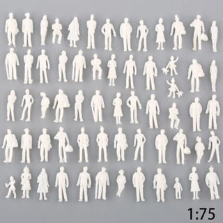 【COLORFUL】Set Unpainted 1:75 Scale Model Railway Train People Figures Gauge WHITE Hot Sale