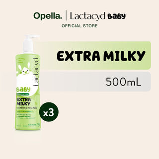 [KOL LIVESTREAM] Bộ 3 chai Sữa Tắm Gội Trẻ Em Lactacyd Milky Bảo Vệ, Nuôi Dưỡng Da và Tóc Bé 500ml/chai
