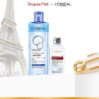 Bộ đôi nước tẩy trang làm sạch sâu và kiềm dầu Micellar Water L'Oreal Paris 400ml & 95ml
