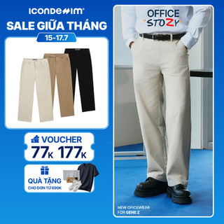 Quần Kaki Nam ICONDENIM Sandfold Form Loose QKID0055