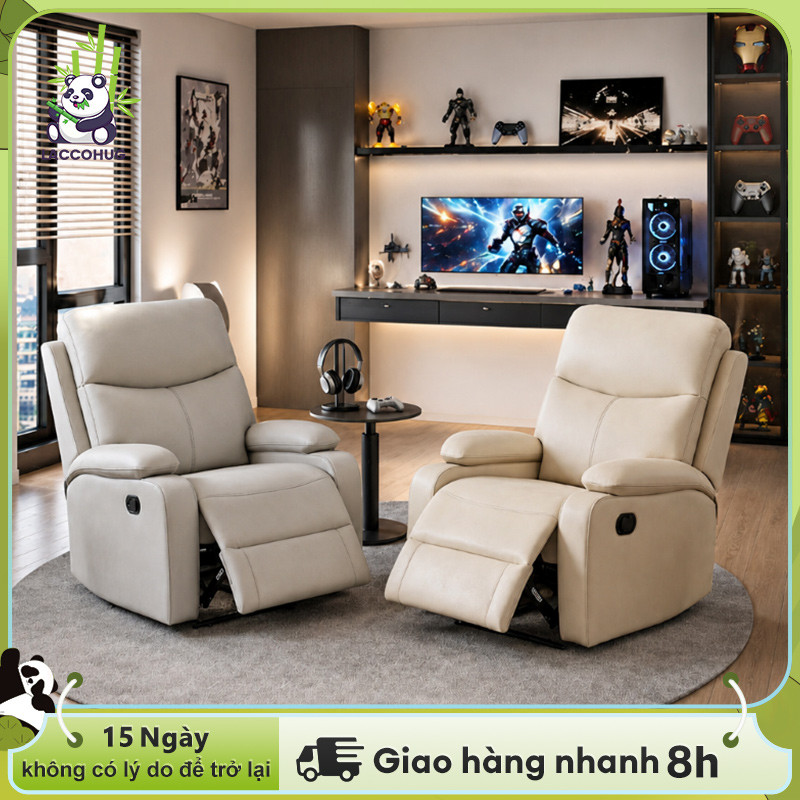 LACCOHUG Ghế Sofa Gaming Đơn Cao Cấp Bọc Da Bền Đẹp Dễ Dàng Vệ Sinh Ghế Điều Chỉnh Thủ Công