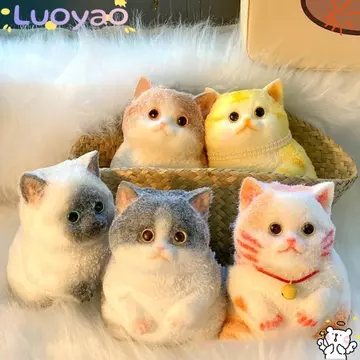 LUOYAO1 Đồ chơi giảm căng thẳng, Silicone có bề mặt đổ xô Đồ chơi bóp mềm cho mèo, Mô phỏng Đồ chơi nhồi bông mèo phục hồi chậm dễ thương Sinh nhật