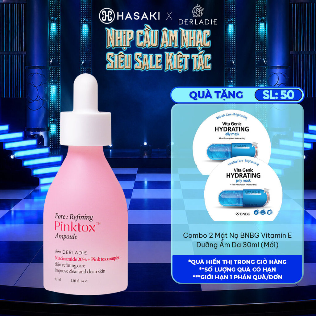 Serum Derladie Niacinamide 20% Giảm Mụn, Mờ Thâm Đỏ 30ml