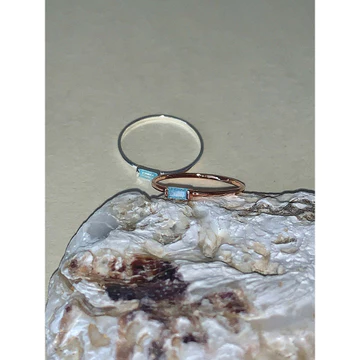 nhẫn bạc nhẫn bạc nữ LL2 PHỤ KIỆN Bạc 925 Biển Đá Xanh Zircon Nhỏ Vuông Kim Cương Siêu Chân Nhẫn Nhẫn Kim Cương Nhẫn