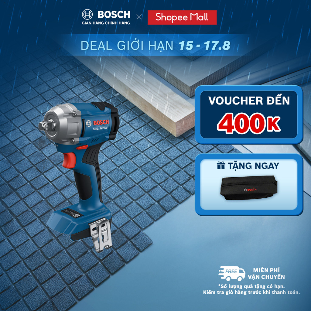 Máy siết bu lông Bosch GDS 18V-350 Solo