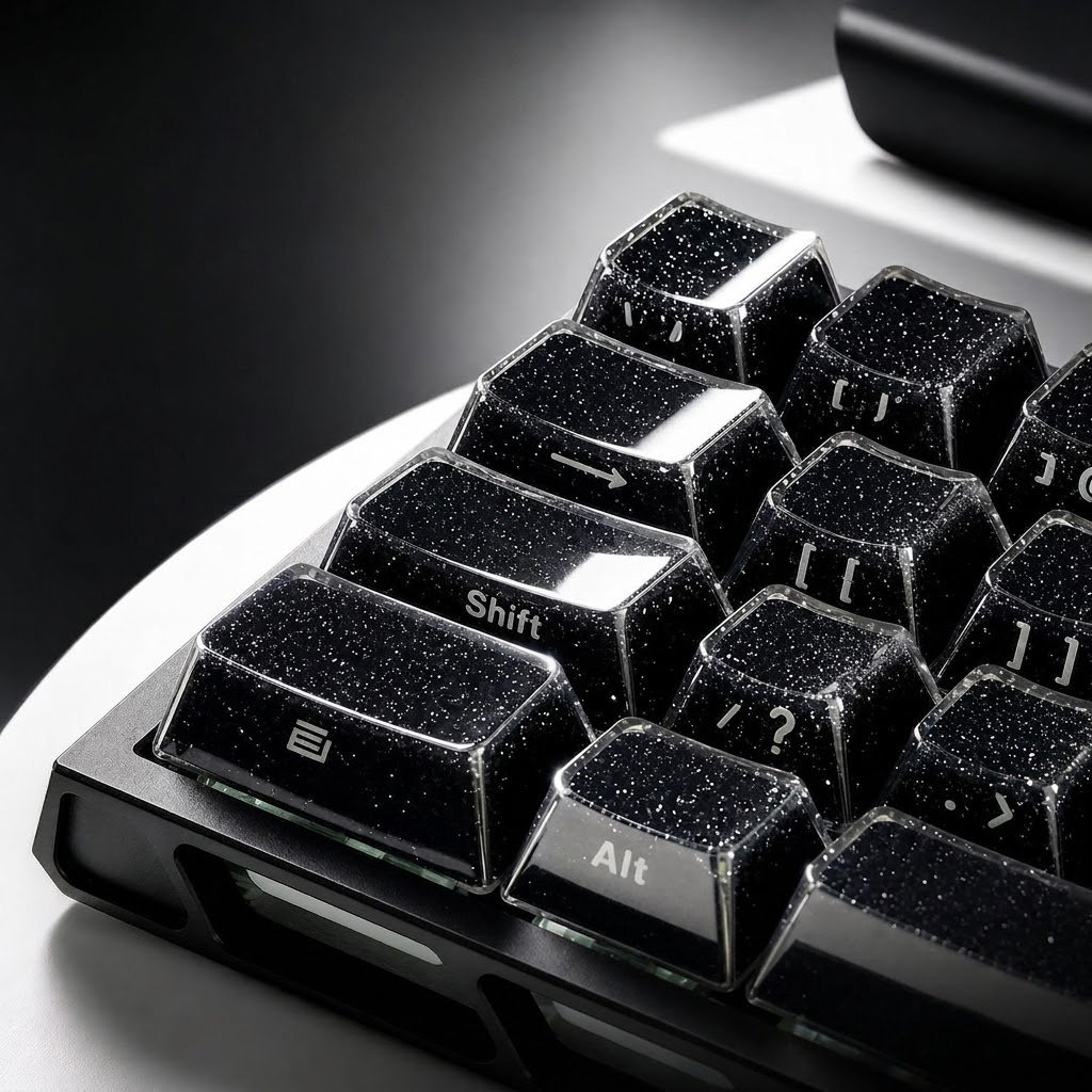 120 Phím Đầy Sao Pha Lê Đen Jelly PBT Keycap Double Shot PC Keycaps Cho Bàn Phím Cơ | BigBuy360 - bigbuy360.vn