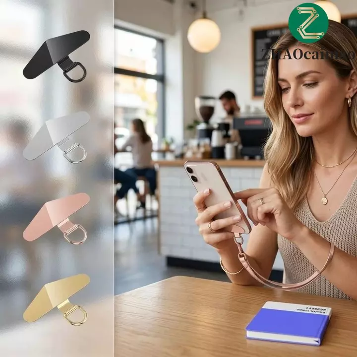 ZHAOCAIMAO 5 Khóa Dây Điện Thoại, Đầu Nối Dây Điện Thoại Siêu Mỏng Kim Loại, Phụ Kiện Dây Điện Thoại Chắc Chắn Đa Năng Mịn Dây Điện Thoại Tab Tất Cả Các Vỏ Điện Thoại