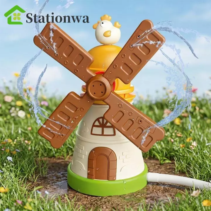 STATIONWA Cối Xay Gió Tưới, Đồ Chơi Tắm Đa Năng Bằng Nhựa, Đồ Chơi Trẻ Em Hoạt Hình Tương Tác Chơi Nước Đồ Chơi Tắm Trẻ Em Bé Trai Bé Gái Trẻ Em Trẻ Em