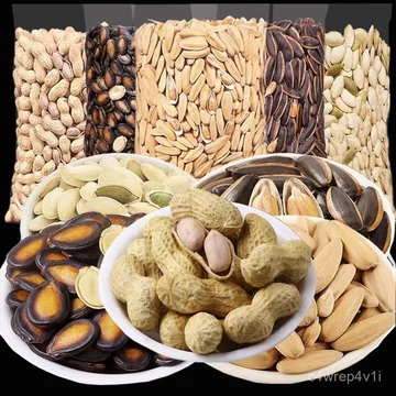Combo hạt dưa hạt bí hạt hướng dương vị caramel hạt óc chó, kẹo lạc vị sữa thơm béo ăn vặt tiện lợi bán chạy