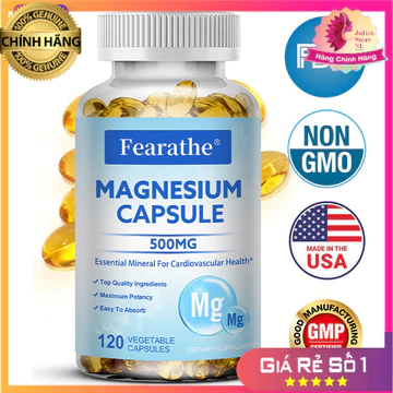 [CHÍNH HÃNG] Viên nang Magie FEARATHE - Hỗ trợ sức khỏe tim mạch, huyết áp và sức khỏe xương Hỗ trợ giấc ngủ JL23