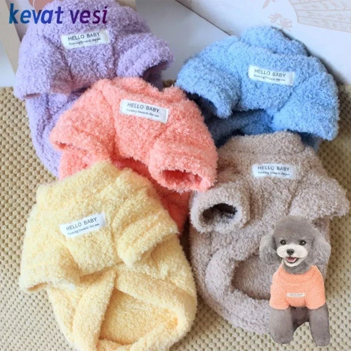 Áo Len Cho Chó Mùa Đông Ấm Áp Sang Trọng Cho Chó Nhỏ Vừa Mèo Mềm Chó Con Áo Khoác Chihuahua Teddy Costum Đồ Dùng Cho Chó