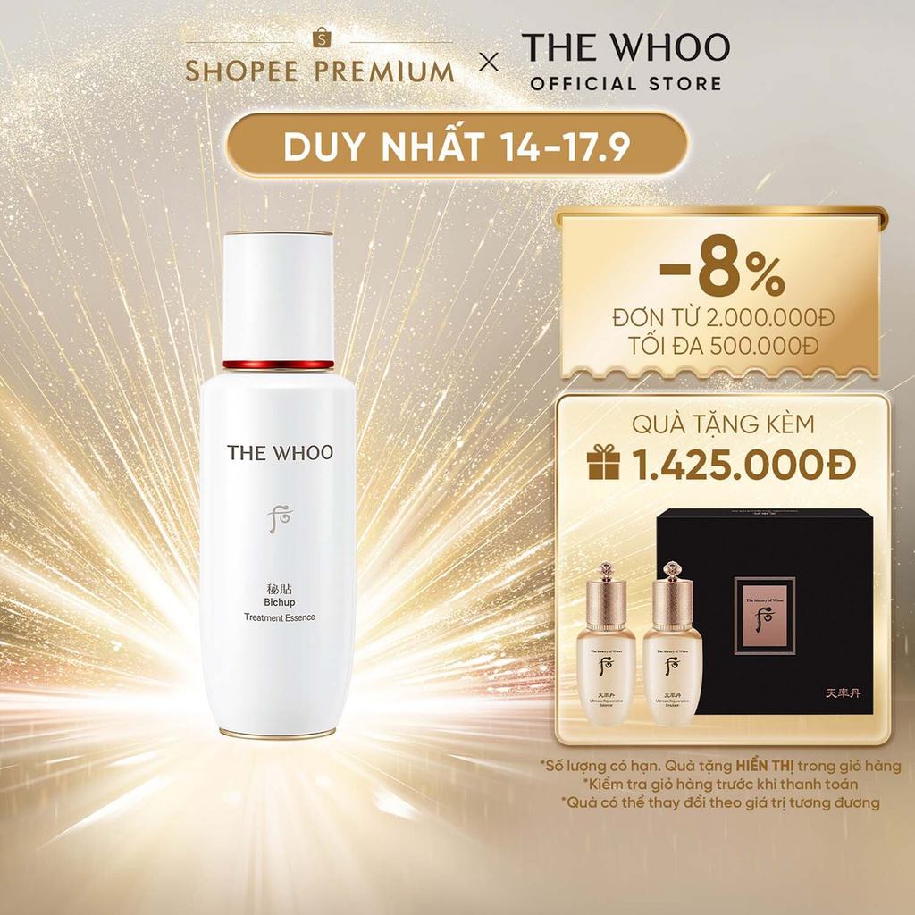 [THE WHOO OFFICIAL] Tiền tinh chất chăm sóc da lão hoá, tuần hoàn, làm dịu và bảo vệ da Whoo Bichup Treatment Essence