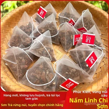 Trà linh chi túi tam giác 40 gói, linh chi tím gói độc lập, không lưu huỳnh, tốt cho dạ dày, bán chạy giao nhanh