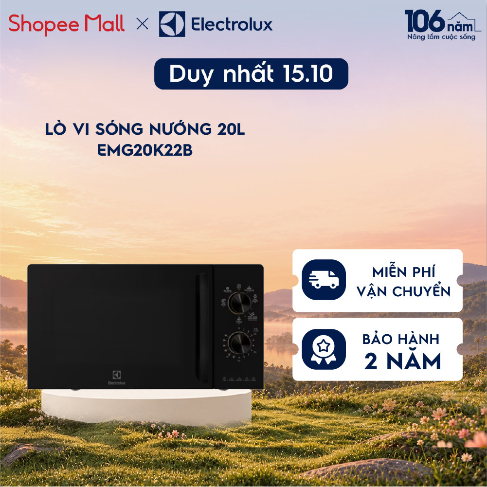 Lò vi sóng để bàn tích hợp nướng Electrolux UltimateTaste 300 20L - EMG20K22B