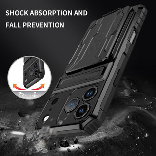 Dành Cho iphone 17 Pro Max / 17 Air Case Có Giá Đỡ Thẻ Khe Cắm Quân Sự Hạng Nặng Chống Sốc Cứng Bảo Vệ Dày
