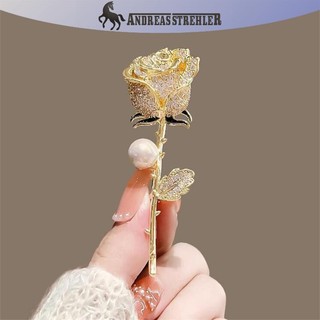 Onetimingfine Metal, Đầy Kim Cương, Ngọc Trai, Hoa Hồng, Trâm Cài, Dễ Thương, Lớn Corsages, Tính Khí, Chân, Phù Hợp Với Và Phụ Kiện VN