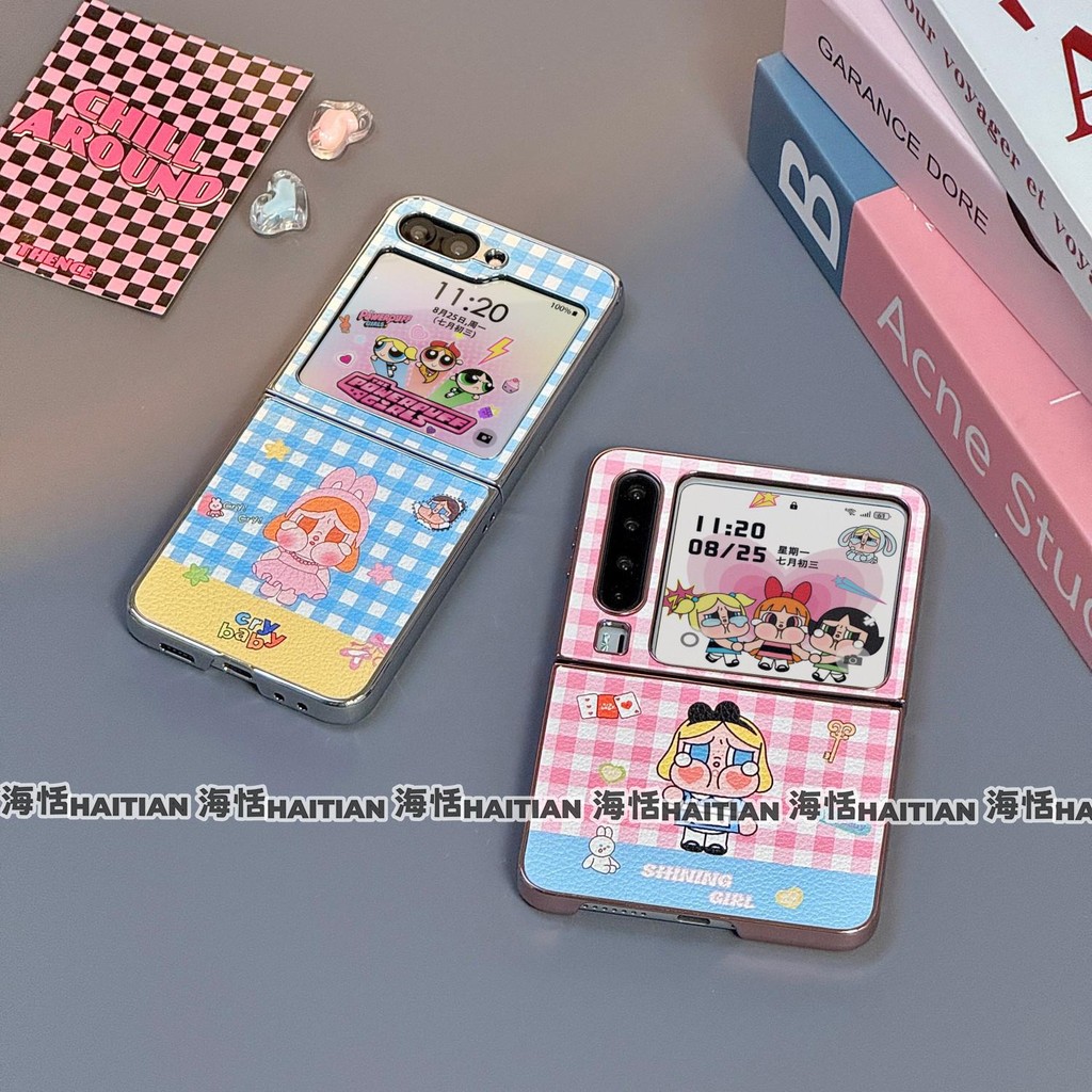 Thích Hợp Cho Samsung Galaxy ZFlip7 Da Mới Đáng Yêu Khóc Vỏ Điện Thoại Cho Bé Dây Gấp Vỏ Cứng Cho Zflip 7 FE 5 6 4 3 5GPuraX N2 N3Flip MixFlip 2 Vỏ Bảo Vệ