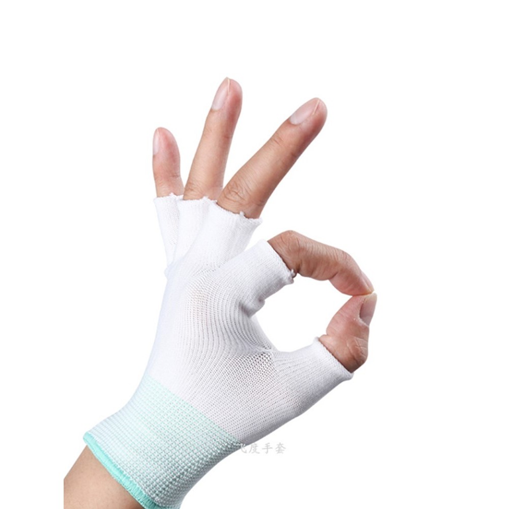 Găng tay bảo hộ lao động nylon mỏng thoáng khí, chống trơn trượt, đàn hồi tốt cho cả nam và nữ