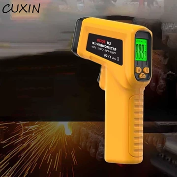 Nhiệt kế hồng ngoại CUXIN, Màn hình LCD không tiếp xúc Máy đo nhiệt độ kỹ thuật số, Màn hình có đèn nền đo chính xác chuyên nghiệp Máy đo nhiệt kế Laser cầm tay Ứng dụng gia đình