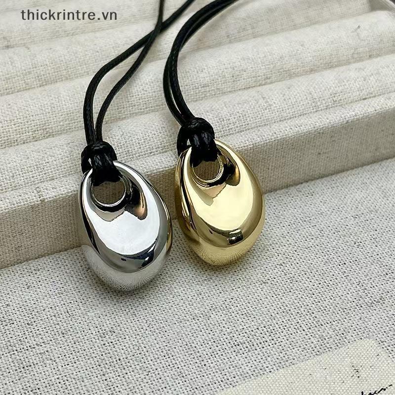THI Có Thể Điều Chỉnh Dây Da Vòng Cổ Không Đều Đậu Mặt Dây Chuyền Xương Đòn Dây Chuyền Hình Học Quyến Rũ Trang Sức Unisex Phụ Kiện Quà Tặng VN