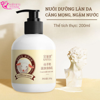 Sữa dưỡng thể thiên nhiên sữa dê trắng sáng da mềm mại  cho da 200ml