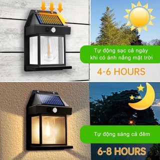 Đèn tích điện năng lượng mặt trời treo tường chống nước với cảm biến tự động tiết kiệm năng lượng và bảo vệ môi trường