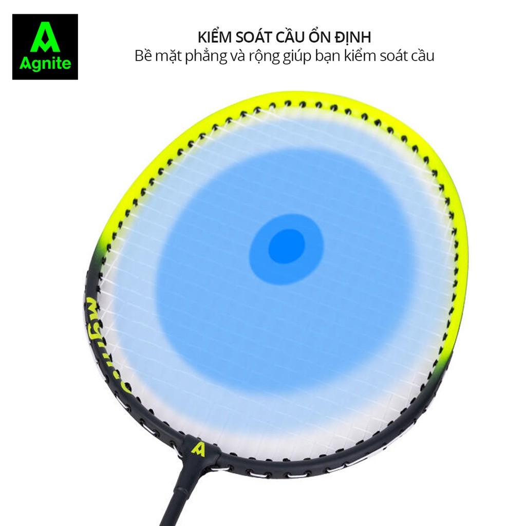 Bộ 2 Vợt Cầu Lông Agnite Chính Hãng Bao Đựng Siêu Nhẹ Khung Hợp Kim Carbon Cao Cấp