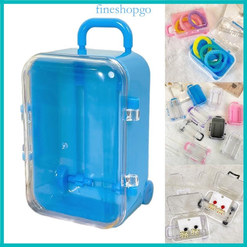 Tốt Nhỏ Thân Xe Vali Cho Búp Bê Quần Áo Phụ Kiện 18Inch Búp Bê Bé Gái Đồ Chơi Thu Nhỏ Nhà Búp Bê Trang Trí Con Lăn Mini Tr