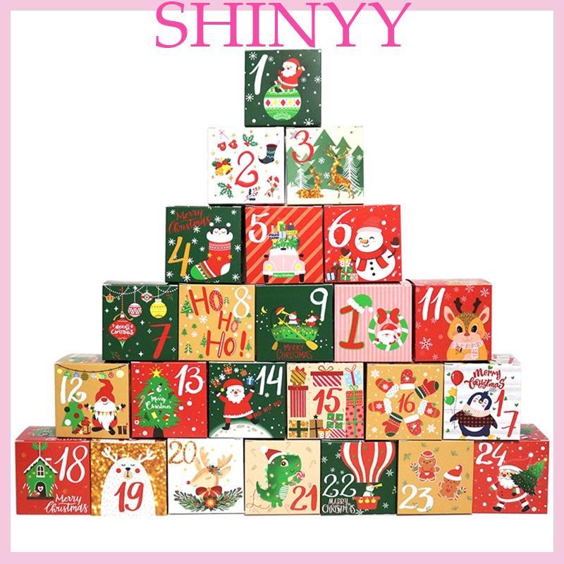 SHI Giáng Sinh Mùa Vọng Hộp Lịch Bộ 24 Dễ Dàng Lắp Ráp Bao Bì Cho Tiệc Giáng Sinh Ngày Lễ Khách Ủng Hộ Tiếp Liệu