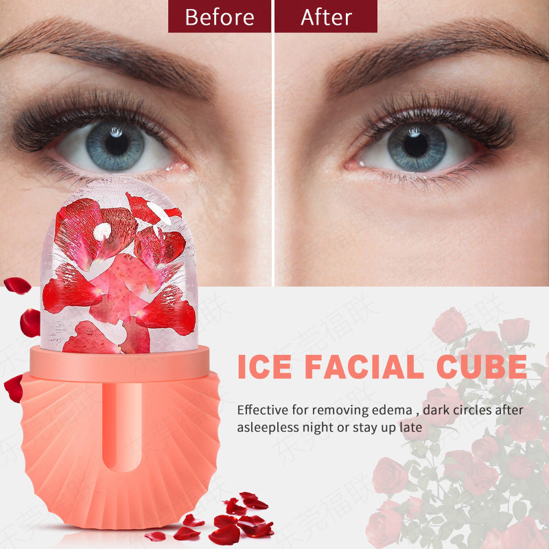 Con Lăn Mặt Silicone Massage,Face Ice Ball có thể tái sử dụng để giảm bọng,Không cần pin