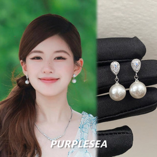 Bông tai bạc 925 kim zircon ngọc trai, phong cách sang trọng, phù hợp cho người phụ nữ thanh lịch
