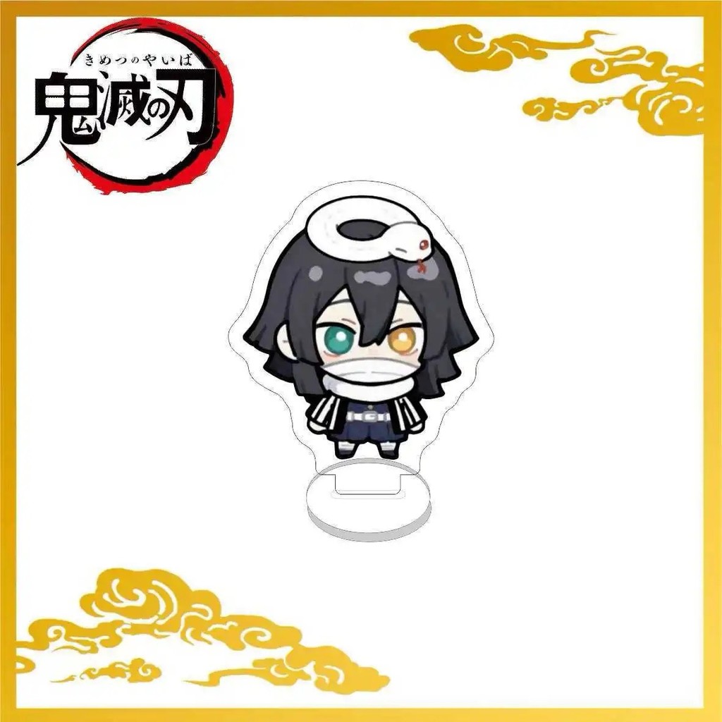 Anime Demon Slayer Acrylic Stand 5cm Character Tokitou Muichirou Kanroji Mitsuri Uzui Tengen Cartoon Cosplay Pendant Acc