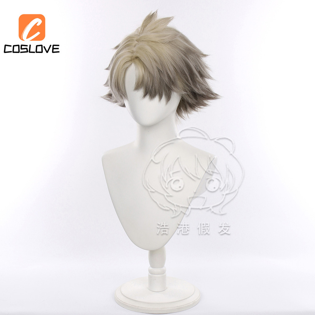 Tóc Giả Ngắn XoănAnime Style Xám Đen - Phụ Kiện Perfect cho Cosplay