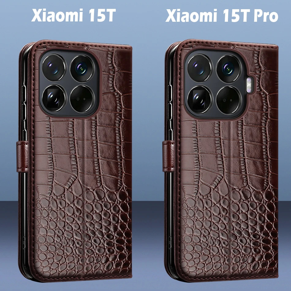 Ốp Điện Thoại Cho Xiaomi 15T / Xiaomi 15T Pro 5G Đựng Thẻ Từ Tính Lật Da Đứng Chống Sốc Xiaomi 15Tpro Ví Bảo Vệ