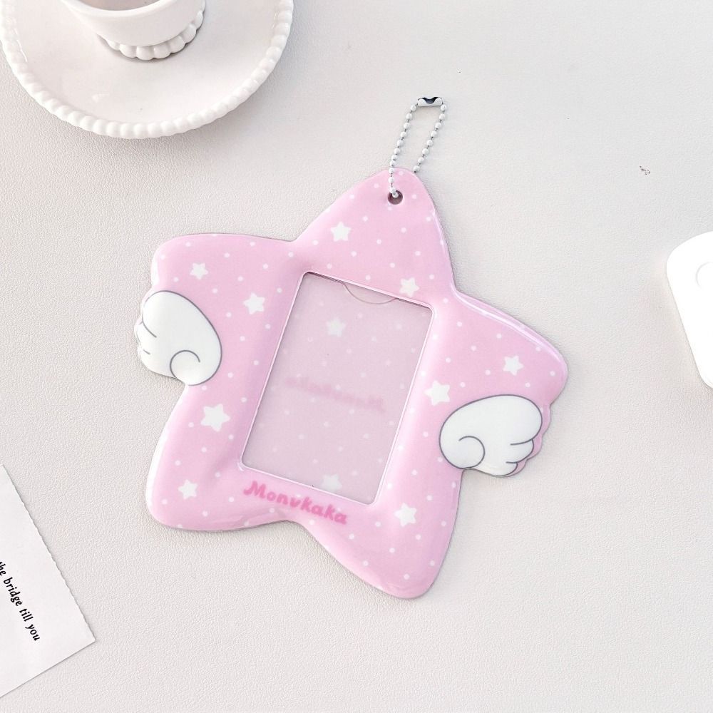 Giá đỡ Photocard HOBBYIN, Giá đỡ thẻ thần tượng Kpop PVC 3 Inch, Hình ngôi sao có móc khóa Plus Kích thước Giá đỡ ảnh thần tượng Kpop Idol Ảnh