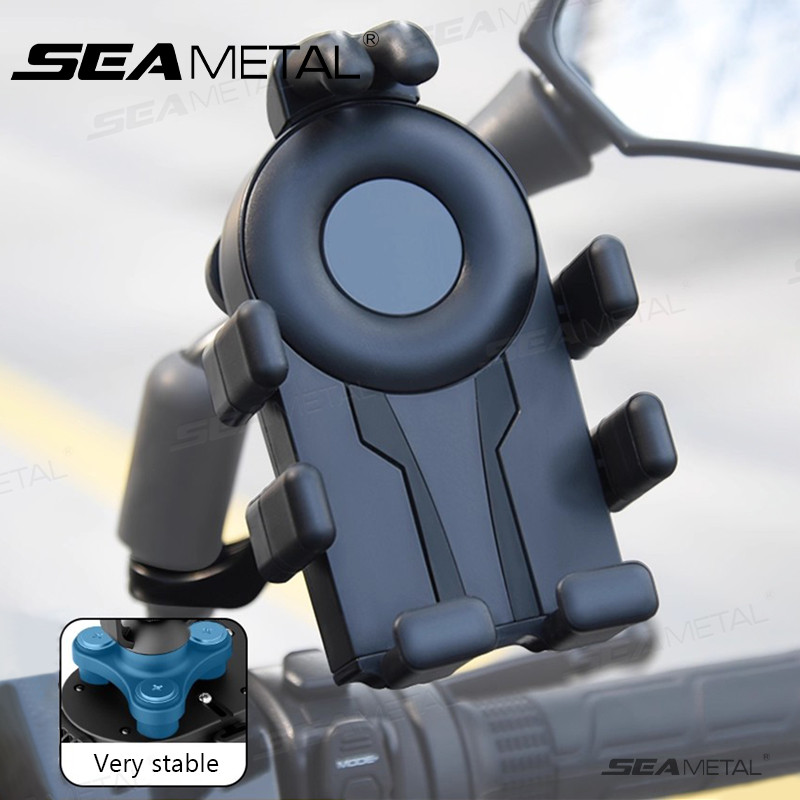 Giá đỡ điện thoại xe máy SEAMETAL GPS chống sốc, giá đỡ điện thoại thông minh và gương chiếu hậu, giá đỡ túi khí, giá đỡ giảm xóc