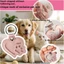 Top Thú Cưng Hộp Đựng Tóc Trái Tim Móc Khóa Paws Da PU Mang Theo Mặt Dây Chuyền