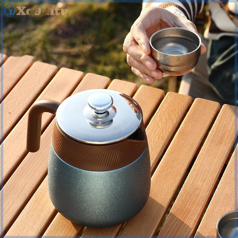 XOITU Ấm đun nước phủ titan cao cấp mới dành cho doanh nhân và gia đình, Ấm trà tách trà và nước có tay cầm và nồi cà phê dung tích lớn VN