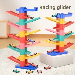 Trẻ Em Gliding Đường Sắt Xe Ô Tô Đồ Chơi Giáo Dục Bé Trai Bé Gái 1-6 Tuổi 9 Bộ Bãi Đậu Xe Đồ Chơi