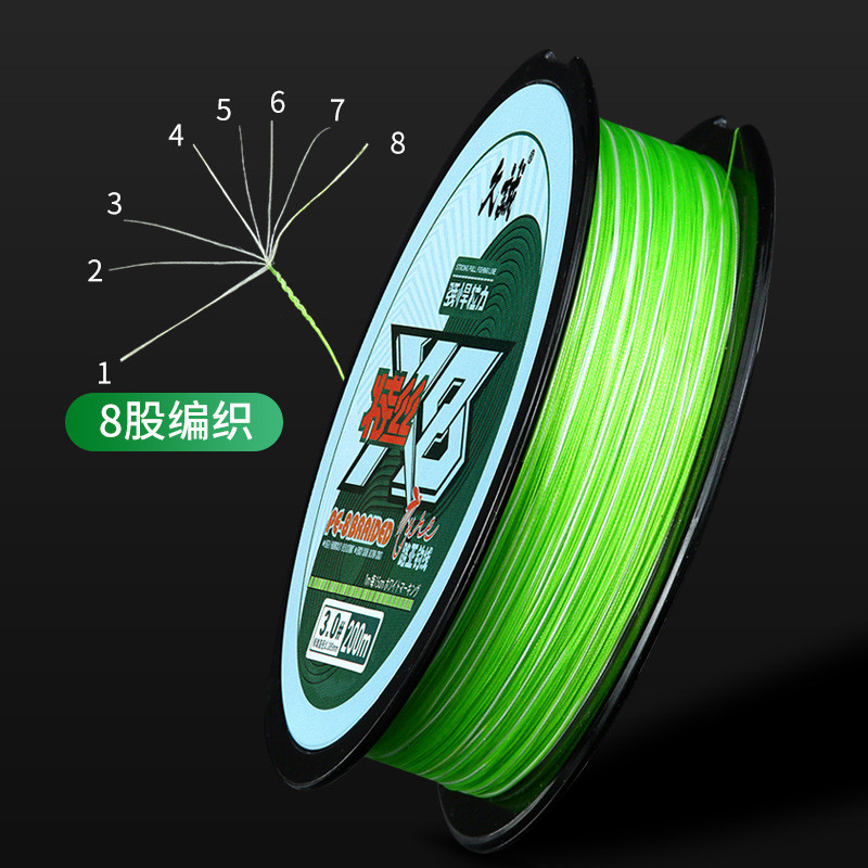 8 Bện Mồi PE Line Tiêu Chuẩn Nhật Bản Dòng Bằng Tám Bện Dài Bắn Dụ Dây Bện Dây Câu Cá Gear